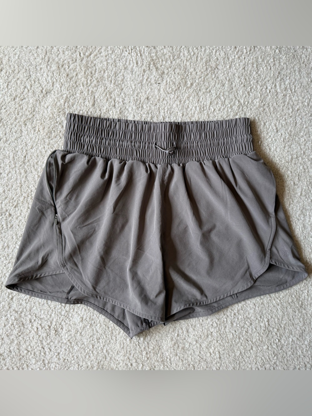 all in motion Gray Elastic-Waist Athletic Shorts